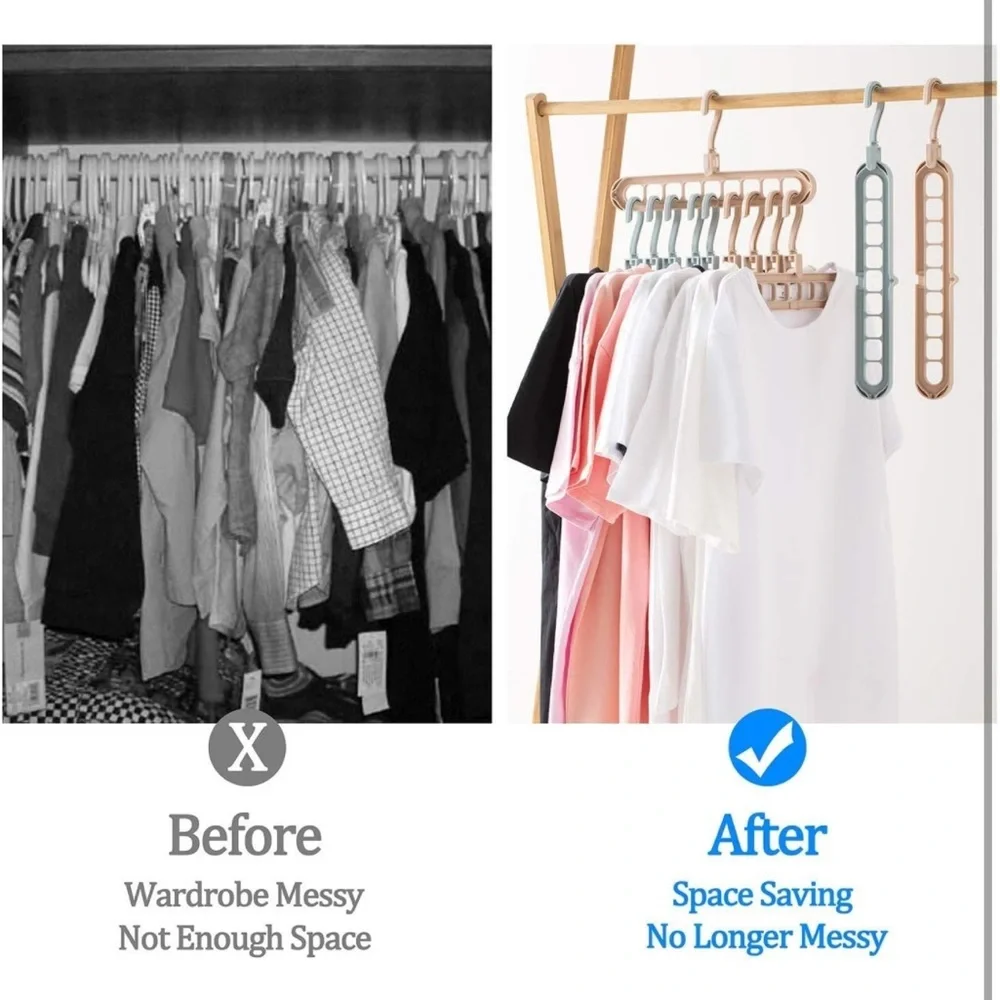 6 pack space saving hangers